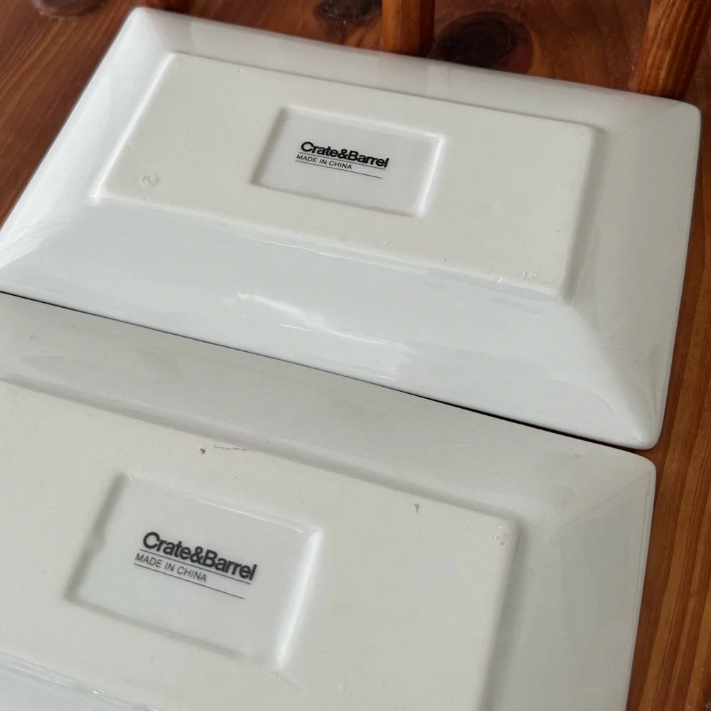 Set of 2 Crate & Barrel Beer Appetizer Plate Canada England